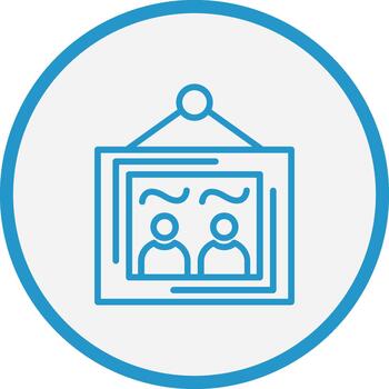 Photo Frame Flat UI Form vector