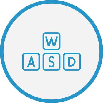 Wasd Clean Sketch Form vector