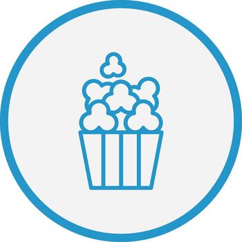 Popcorn 3D Interface Shape vector