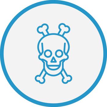 Skull And Bones Geometric Style Badge vector