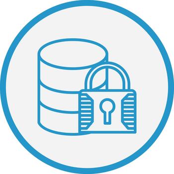 Database Interface Line Graphic vector