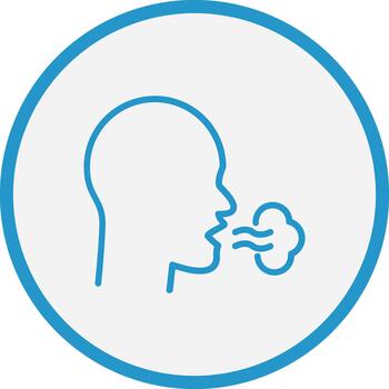 Inhale Iconic Line Form vector