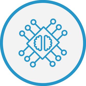 artificial inteligencia brillante tono visual vector