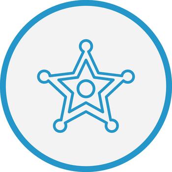 Sheriff Badge Minimal Art Object vector