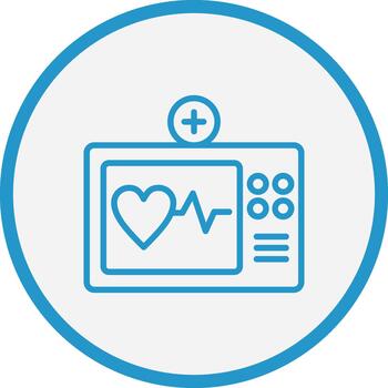 Electrocardiogram Responsive App Shape vector