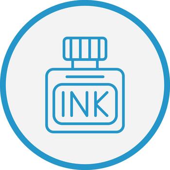Ink Bottle Flat UI Form vector