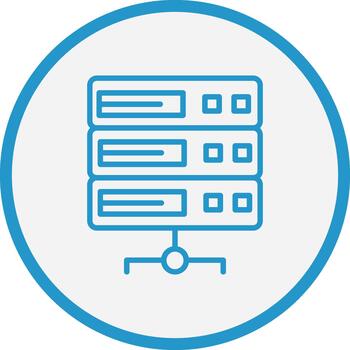 Server 3D Interface Shape vector