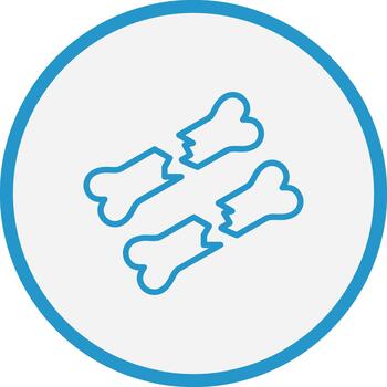 Broken Bone Pixel Grid Artwork vector