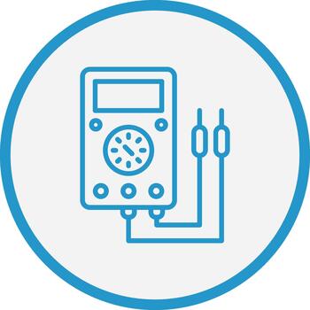 Voltmeter Color Block Badge vector