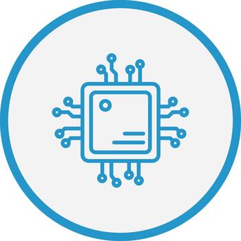 Cpu 3D Interface Shape vector