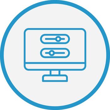 palanca botón Delgado línea elemento vector