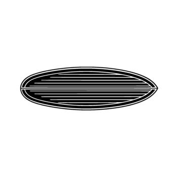 A minimalist featuring a stylized oval shape filled with parallel horizontal lines and subtle silvertoned outlines vector