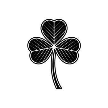 estilizado de un trébol con segmentario hoja detalle aislado vector