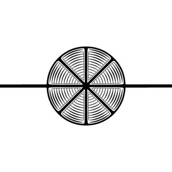 Abstract geometric optical illusion circular with radiating lines vector