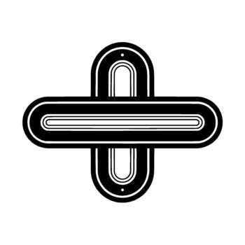 A symmetrical abstract featuring concentric rounded rectangular shapes in and shades of grey vector