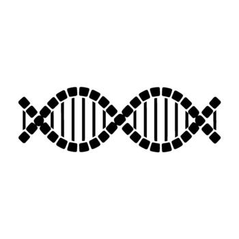 un simplificado ilustración de un doble hélice adn molécula vector