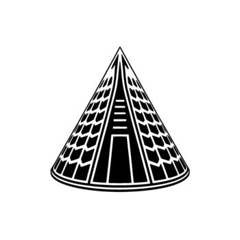 geometric cone shape abstract vector