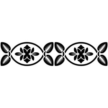 un sin costura ornamental frontera con estilizado floral y hoja motivos repetido simétricamente a través de un limpiar ligero gris antecedentes creando un decorativo divisor línea vector