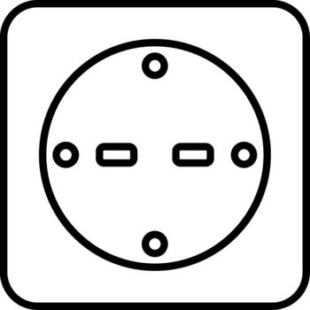 oleada protegido enchufe vector