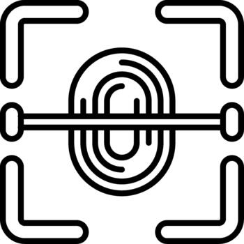 biométrico seguridad escanear vector