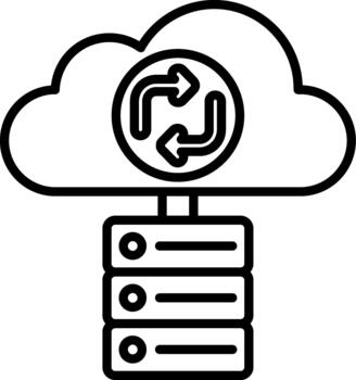 nube apoyo almacenamiento vector