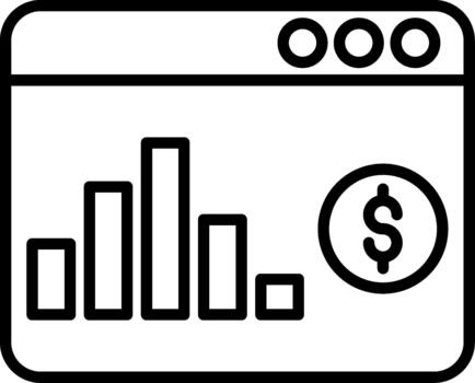 Statistical Bar Chart vector