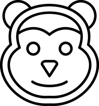 curioso laboratorio mono vector