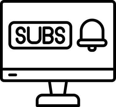 canal suscribir botón vector