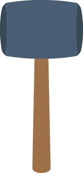 Heavy duty sledgehammer with a wooden handle isolated on a white background. vector