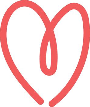 continuo línea corazón lazo vector