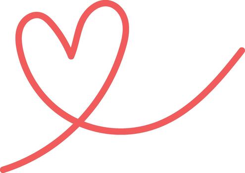 Heart Loop Line Drawing vector