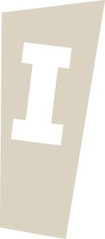 Angular Letter I Monogram vector