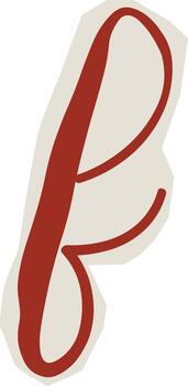 Calligraphic Lowercase F Monogram vector