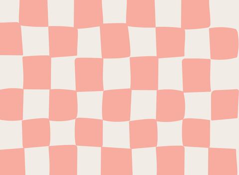 Wavy Checkerboard Pattern Background Illustration vector