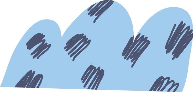 Abstract Wavy Shape With Scribbles vector