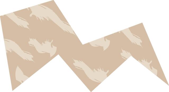 Zigzag Abstract Shape With Bird Pattern vector