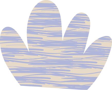 Abstract Floral Shape With Scribble Texture vector