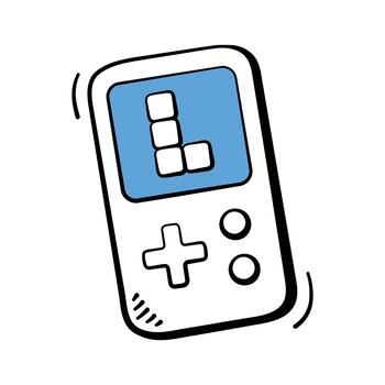 A portable gaming console for playing games on the go,, vector