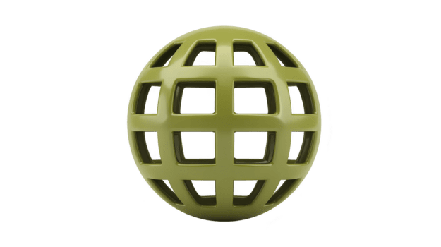 verde globo icono, 3d esfera con cuadrícula patrón, aislado en transparente fondo, simbolizando global red, Internet, comunicación, y tecnología conceptos png