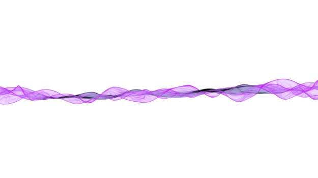 abstrakt lila Vinka linje digital strömmande kurva modern minimal design transparent effekt isolerat på genomskinlighet bakgrund kreativ energi trogen elegant slät dynamisk dekorativ element png