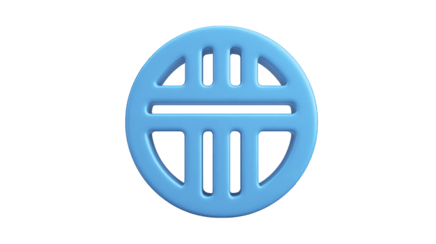 blauw ronde plastic voorwerp met meetkundig uitknippen patroon, geïsoleerd Aan transparantie achtergrond, modern ontwerp, abstract vorm geven aan, minimaal stijl, geschikt voor creatief concepten of decoratie png