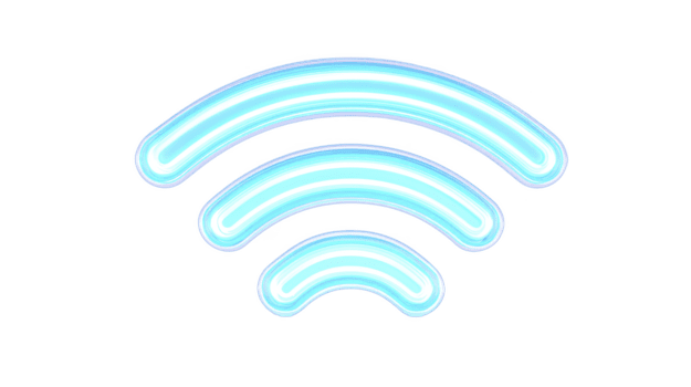wiFi symbol lysande blå trådlös internet ikon digital kommunikation modern teknologi anslutning isolerat på transparent bakgrund trogen ljus signal styrka minimal design png
