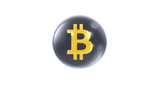 bitcoin symbol i glansig transparent bubbla digital valuta begrepp modern finansiera kryptovaluta trogen isolerat på genomskinlighet bakgrund skinande 3d tolkning investering teknologi png