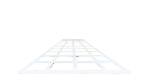 blanco cuadrícula modelo en transparencia antecedentes geométrico perspectiva resumen minimalismo moderno diseño simetría futurista limpiar líneas creativo concepto digital Arte sencillez png