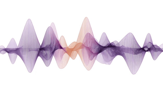 resumen sonido ola ilustración con suave púrpura y naranja degradado líneas, representando audio frecuencia, tecnología, y digital comunicación, evocando moderno y dinámica sensación png