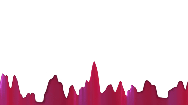 astratto rosso e rosa waveform con liscio pendenza picchi e valli, isolato su trasparente sfondo, moderno digitale arte stile, vivace e energico visivo effetto png