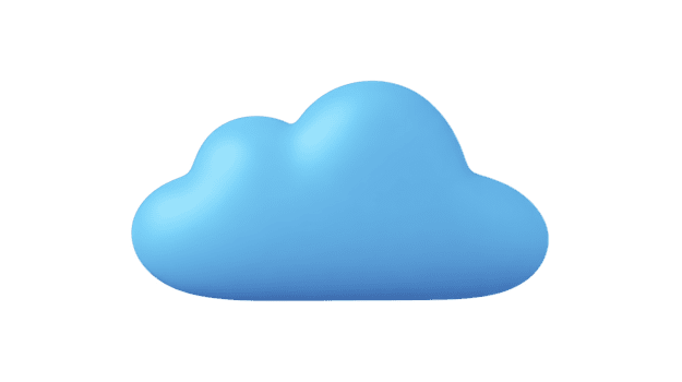 blauw wolk icoon, 3d illustratie, geïsoleerd Aan transparant achtergrond, symboliseert het weer, technologie, of gegevens opslag, met speels en modern ontwerp png