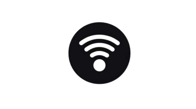 senza fili segnale icona nero cerchio con bianca Wi-Fi simbolo che rappresentano Internet connessione Rete accesso e digitale comunicazione adatto per tecnologia ragnatela e connettività concetti png