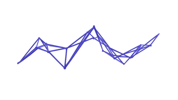 abstrakt geometrisch Linie Kunst, Blau polygonal Struktur, modern Digital Netzwerk, kreativ 3d Drahtgitter, minimalistisch Design, isoliert auf Transparenz Hintergrund png