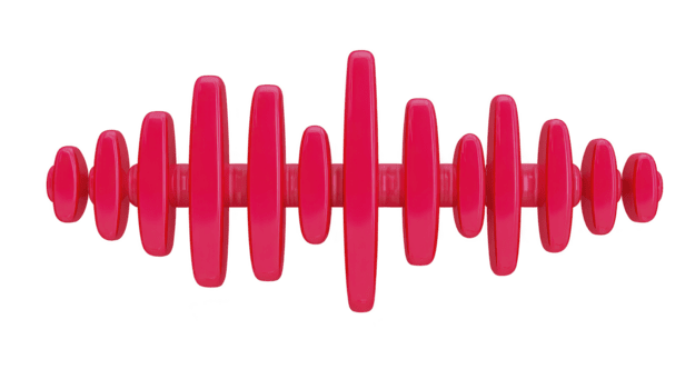röd abstrakt ljud Vinka form symmetrisk design isolerat på genomskinlighet bakgrund modern minimal stil kreativ begrepp vibrerande Färg digital konst energisk och dynamisk visuell element png